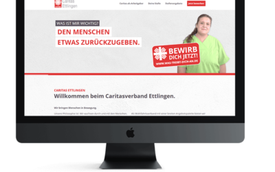 Webseite Caritas Jobs